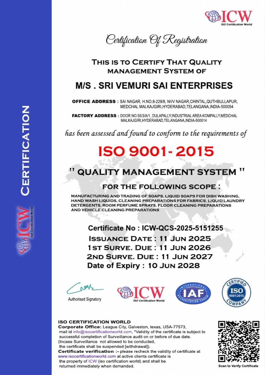 ISO 9001:2015 certificate